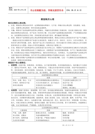 把握顾客心理