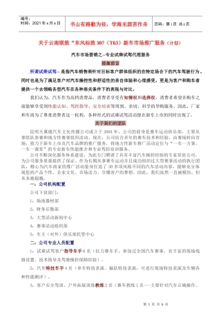 标致推广服务案