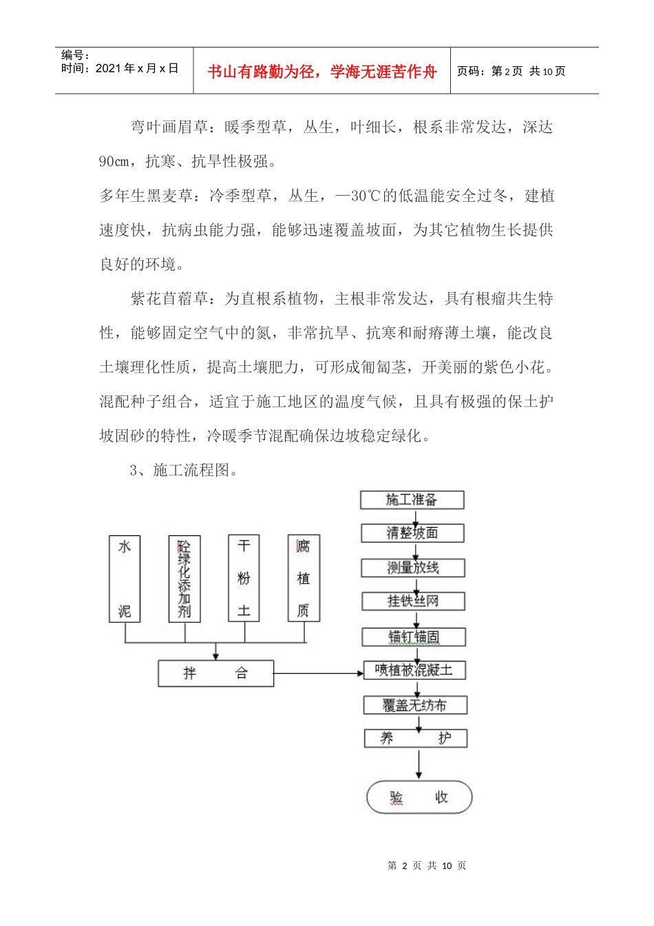 植被砼护坡绿化一般施工方案_第2页