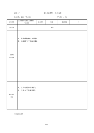 安全动态管理日检查表#(精选.)