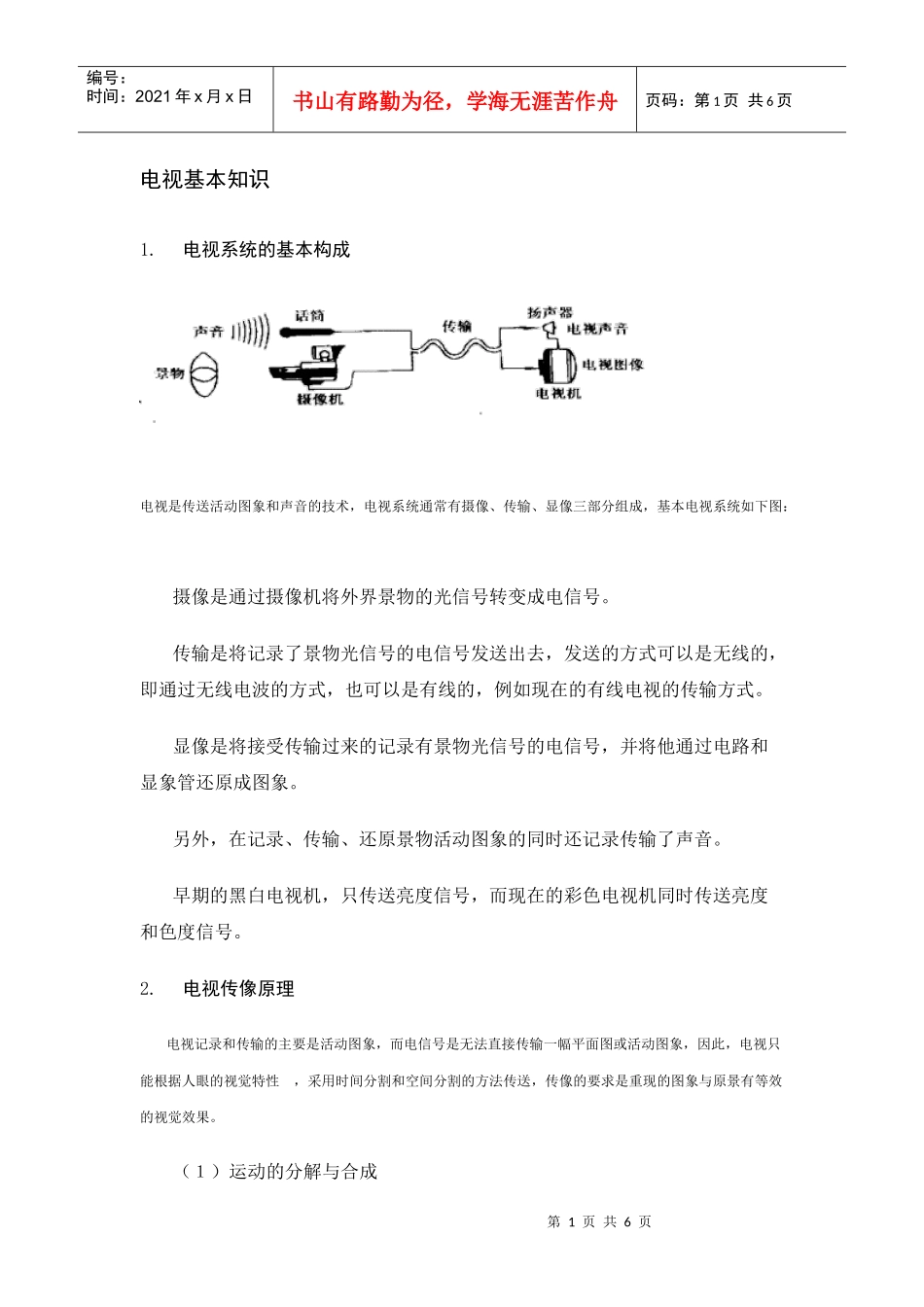 电视基本知识_第1页