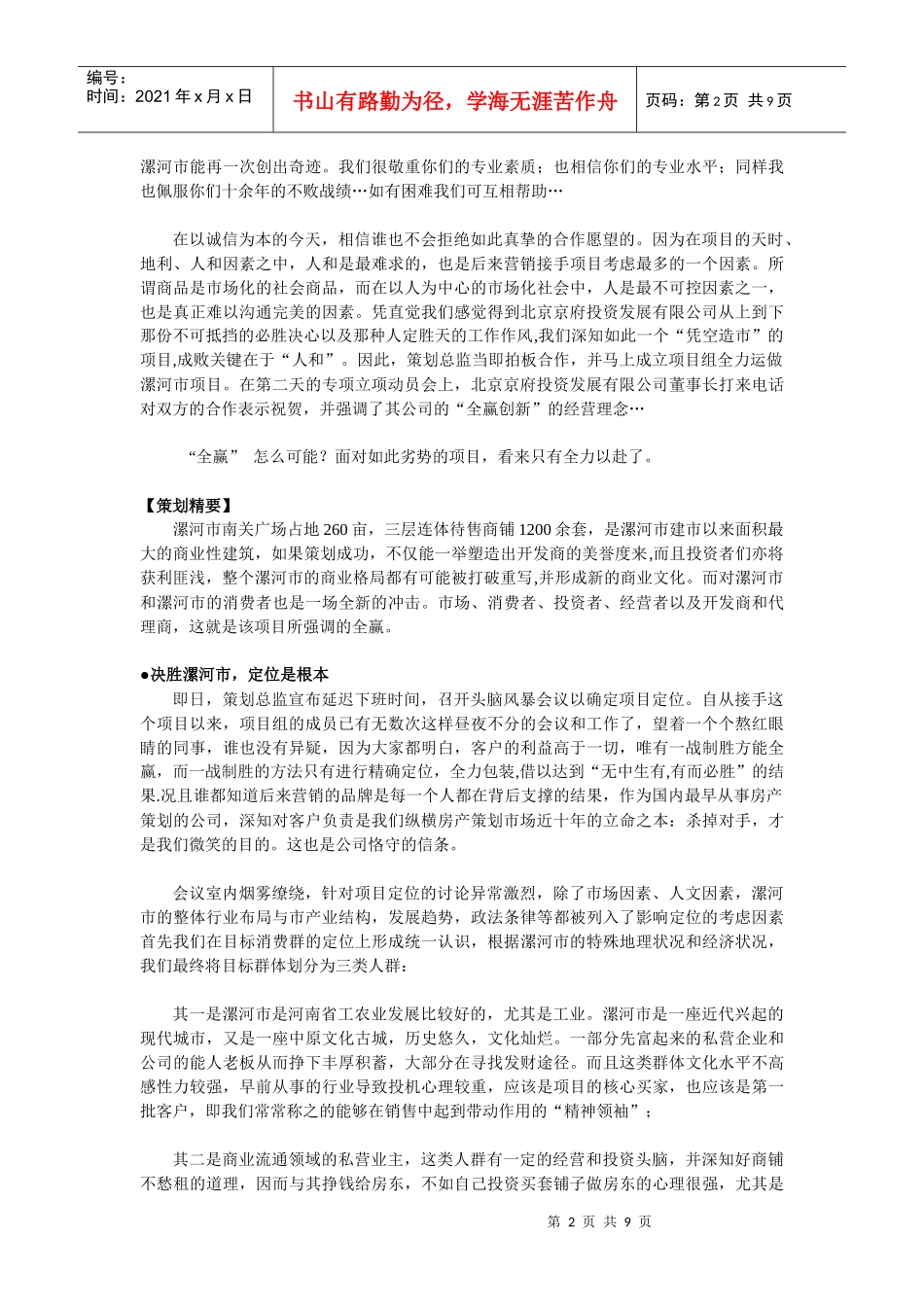 漯河市南关广场营销策划案例_第2页