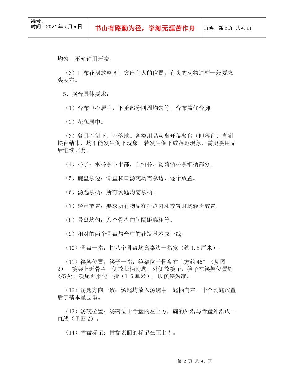 餐厅服务技能大赛_第2页