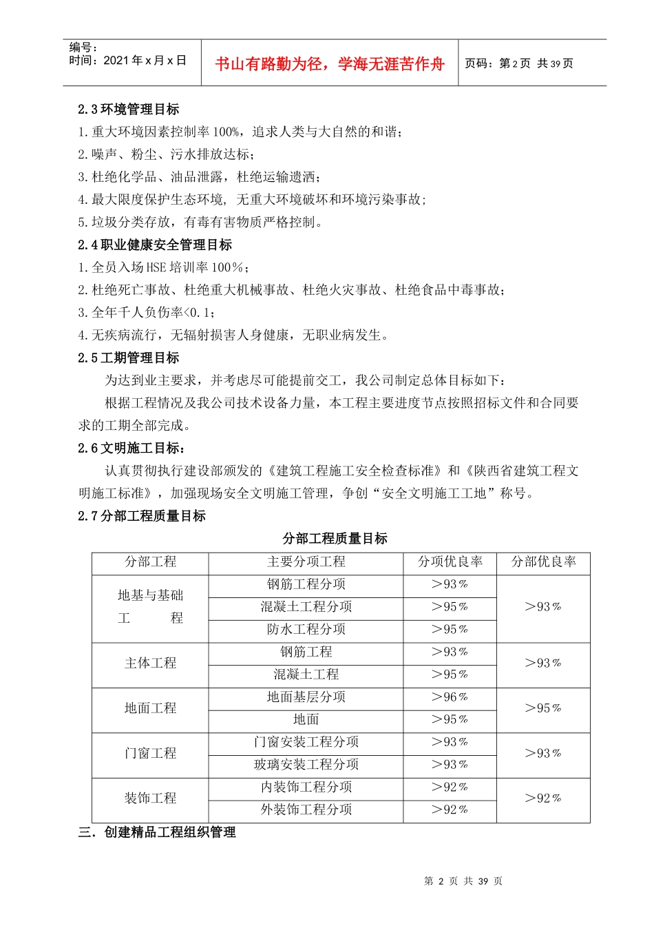 甲醇深加工装置建筑工程创建精品实施方案_第2页