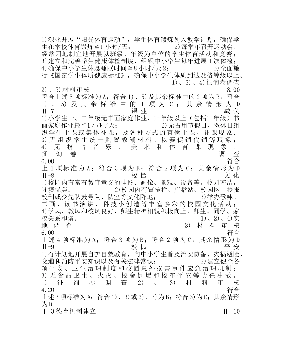 政教处范文县中小学德育工作测评方案 _第3页