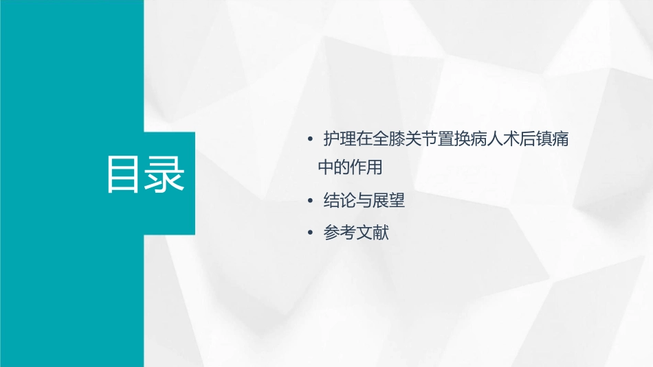 续股神经阻滞用于全膝关节置换病人术后镇痛研究护理课件_第3页