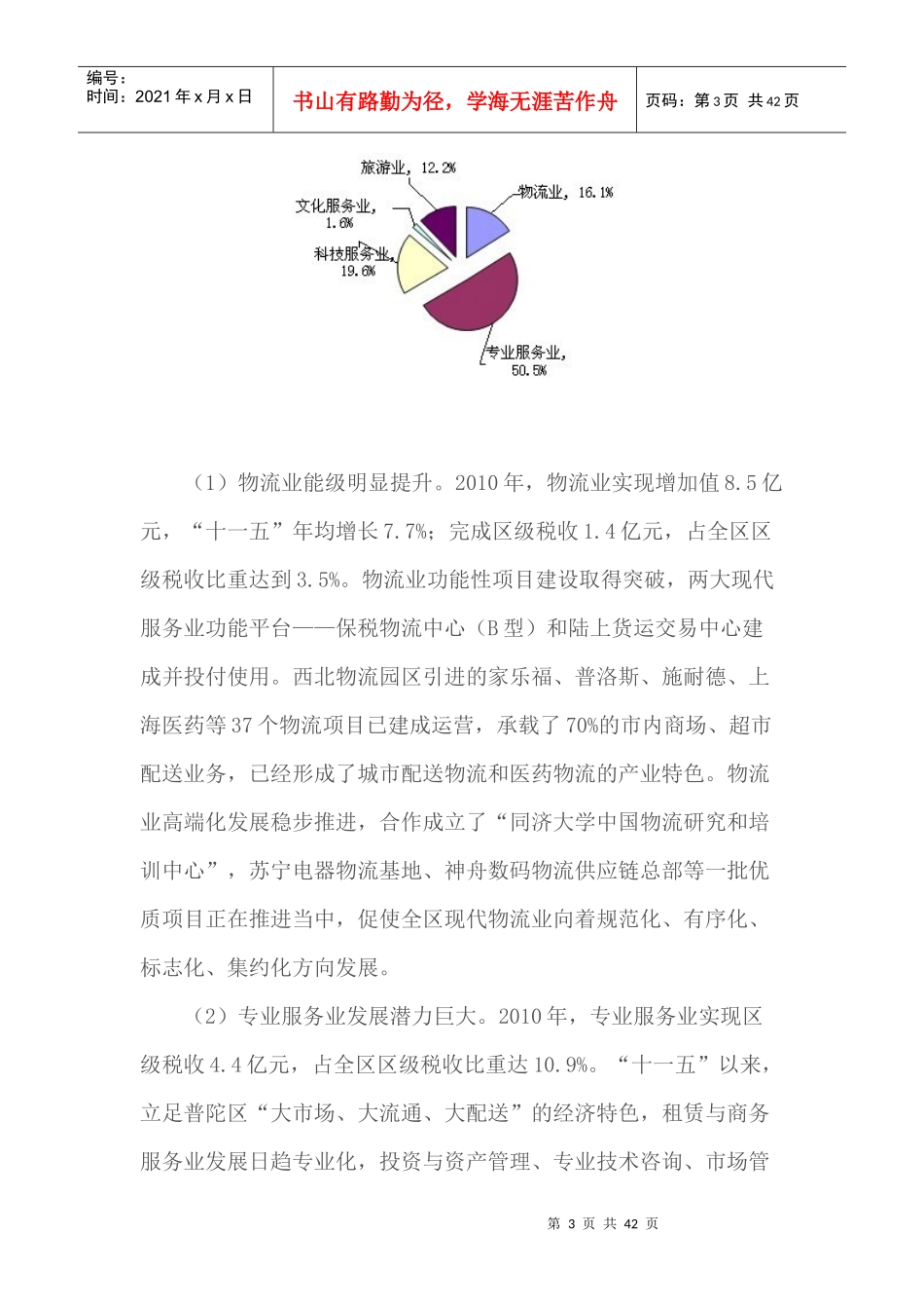 普陀区现代服务业发展十二五规划_第3页