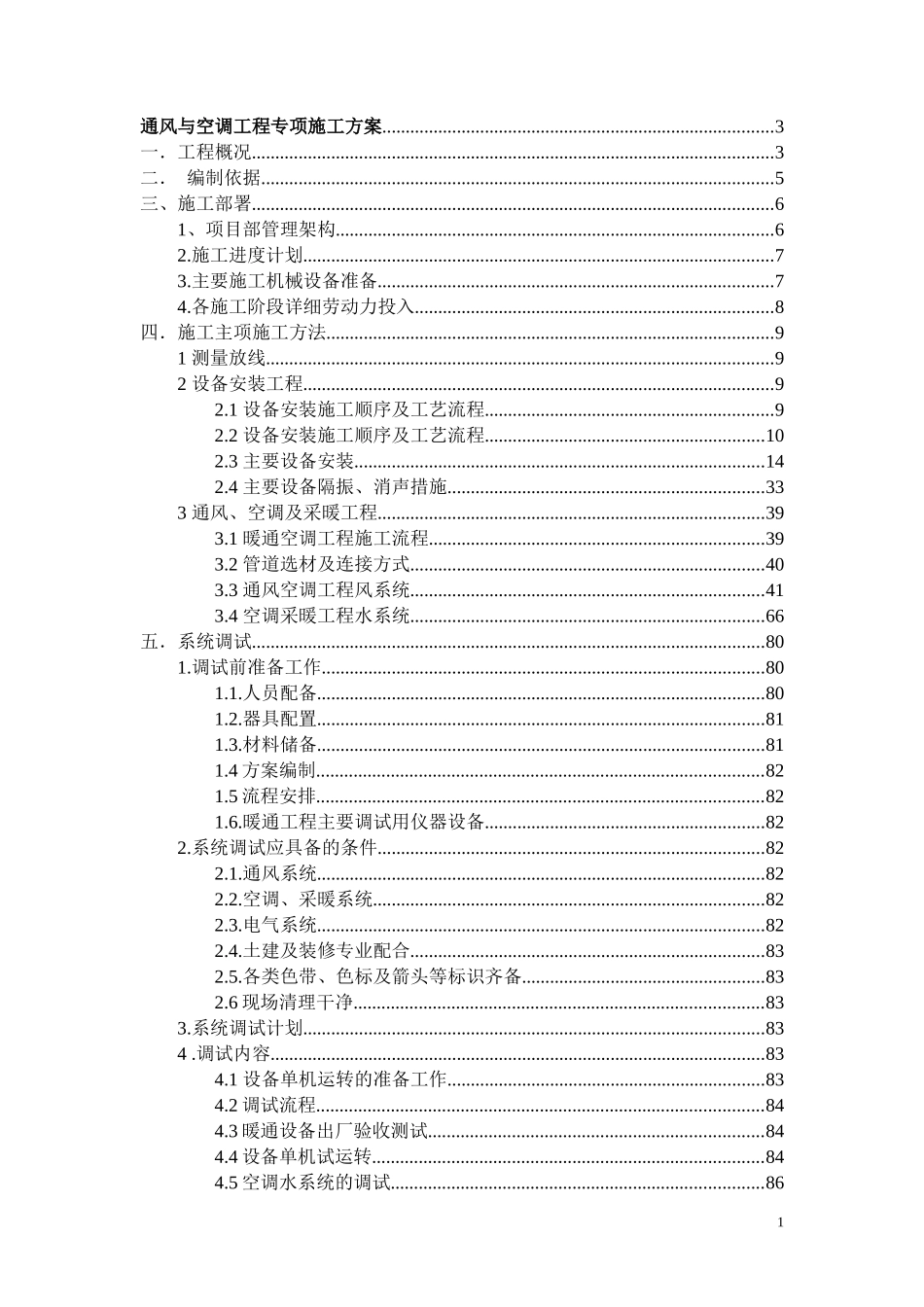 通风空调专项施工方案_图文_第1页