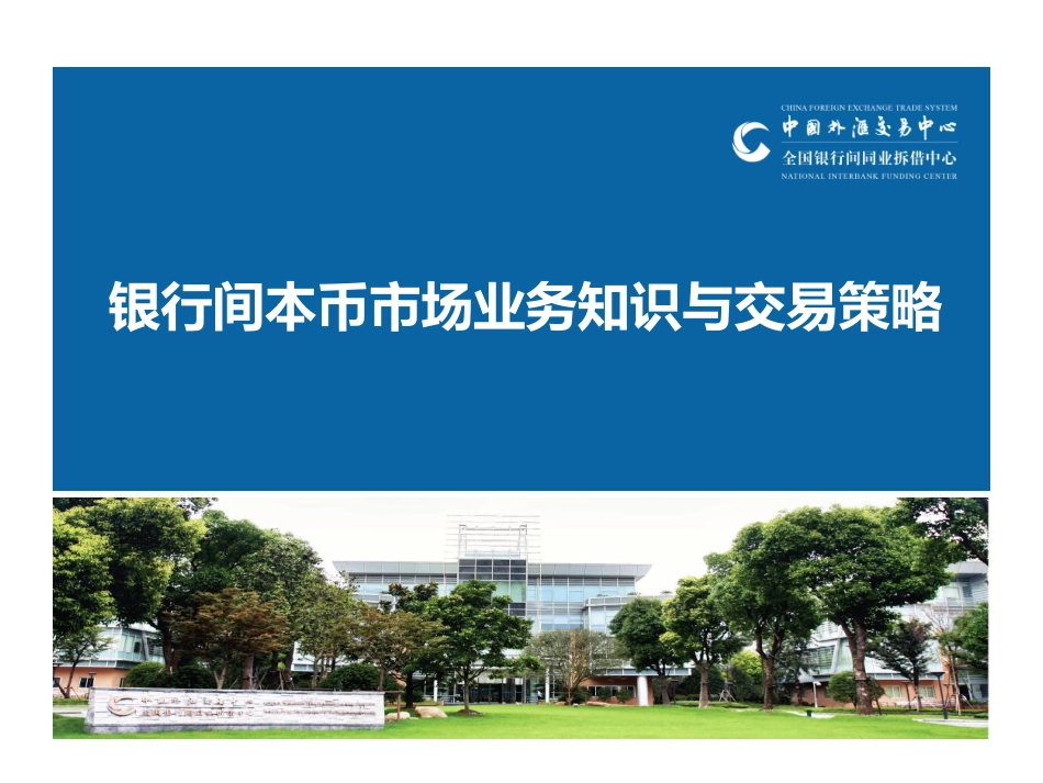 银行间本币市场业务知识与交易策略(PDF98页)_第1页