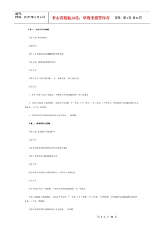 美容院促销方案