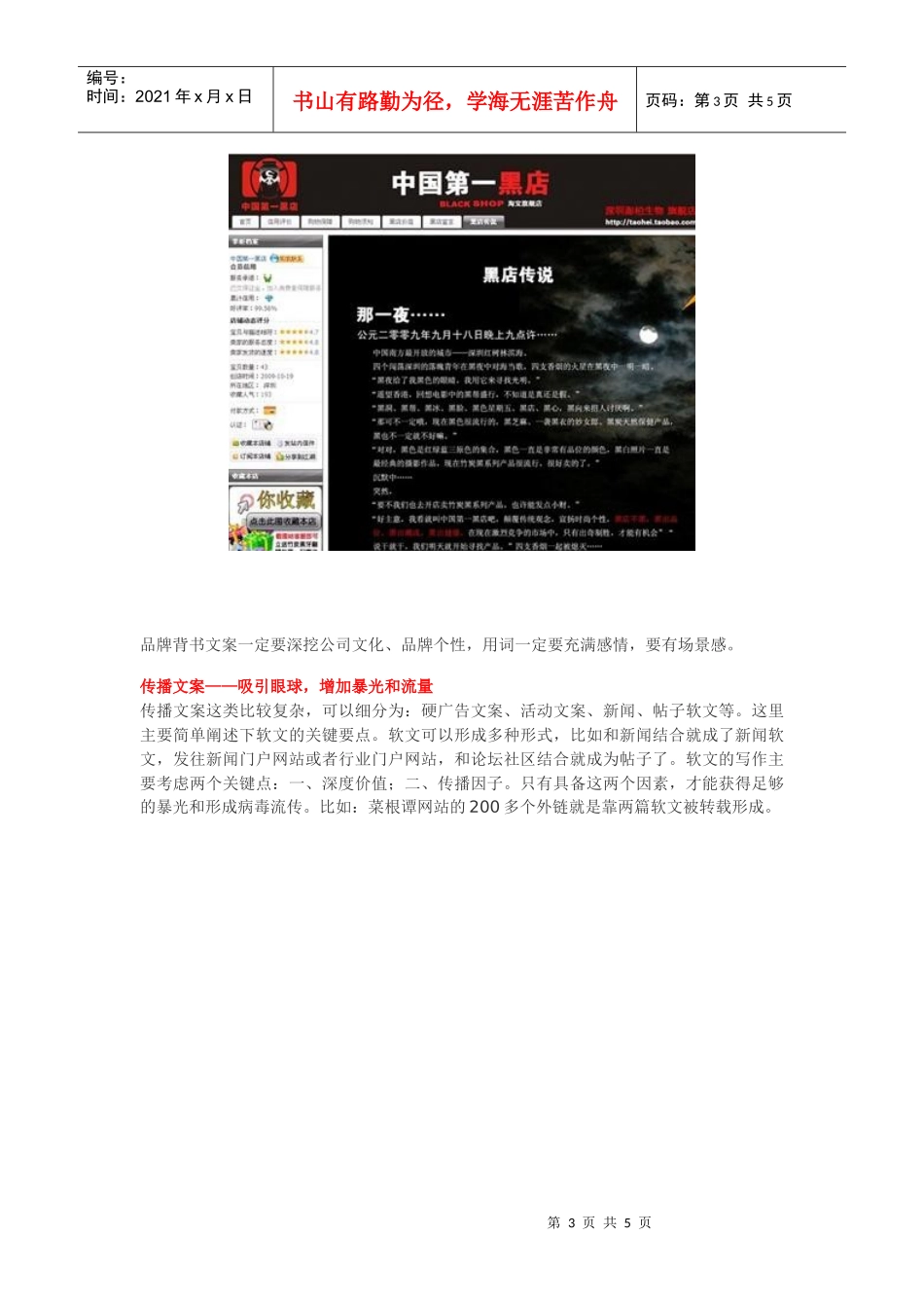 网络营销文案实战技巧：网络营销文案分类及策划要点_第3页