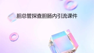 胆总管探查胆肠内引流课件