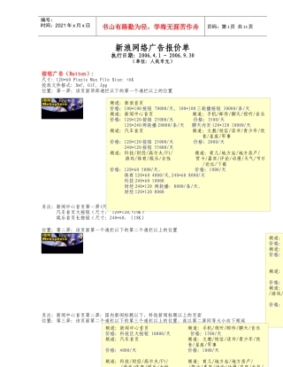 新浪网络广告报价