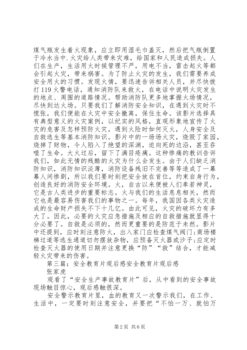 消防安全教育片观后感_第2页