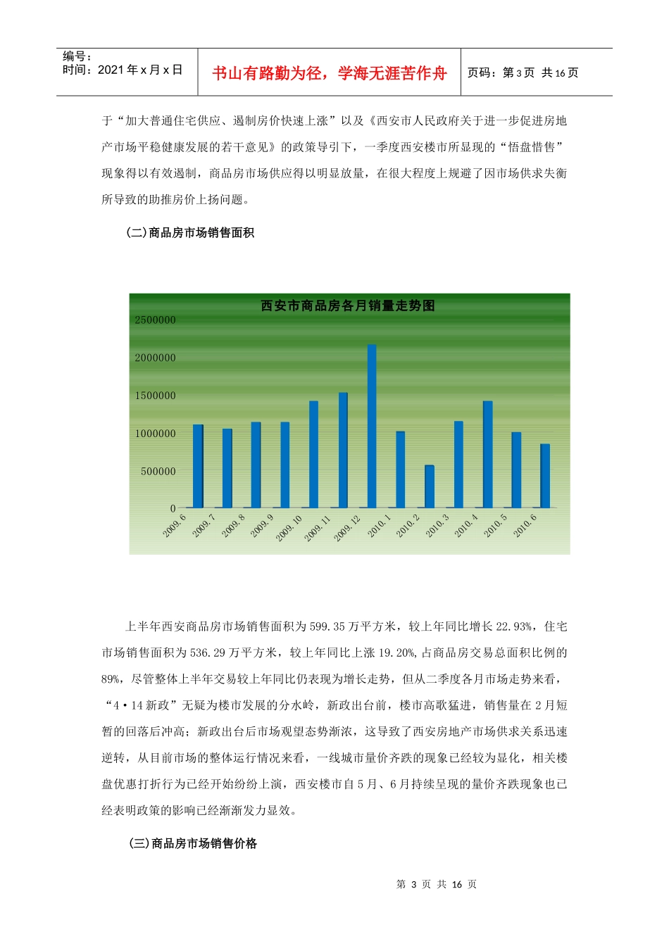 西安市房地产市场分析报告_第3页