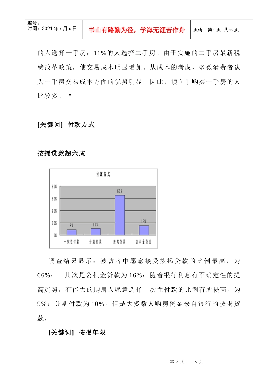 某市住宅购方市场现状调查分析_第3页