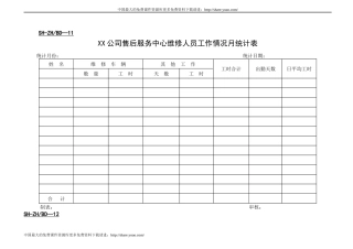 综合服务部表格11-19