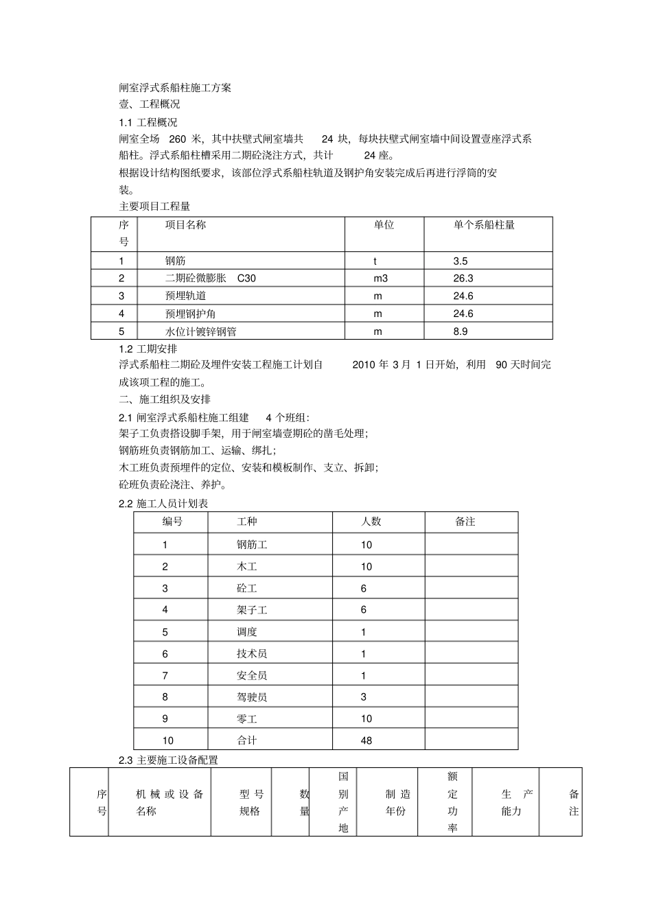 (建筑工程管理)浮式系船柱施工方案_第2页