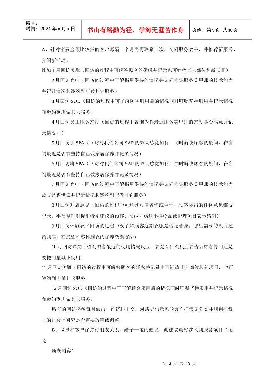 美容院改善营销策略执行方案_第3页