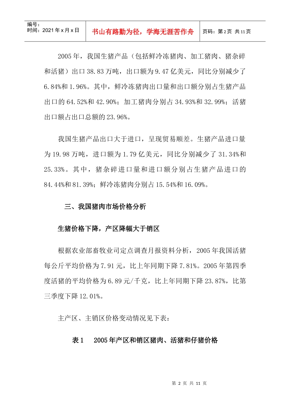 某某年中国猪肉市场分析_第2页