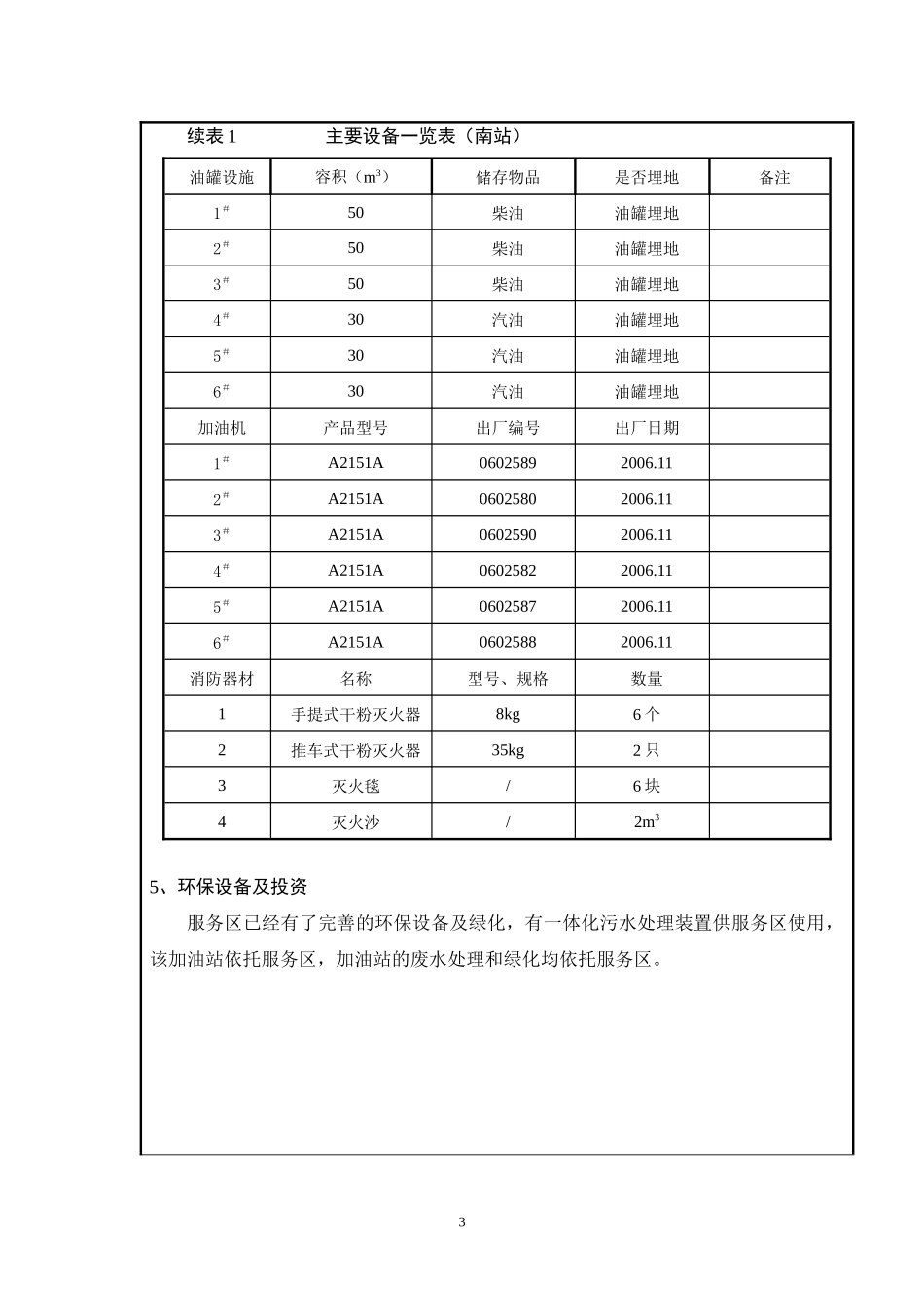 高速公路服务区加油站环评报告_第3页