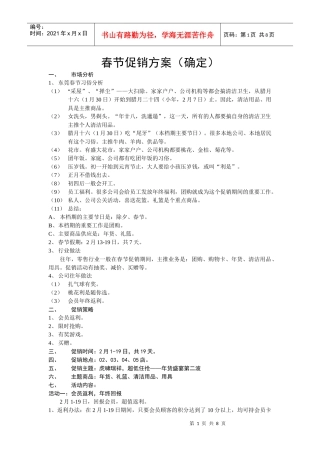 春节促销方案