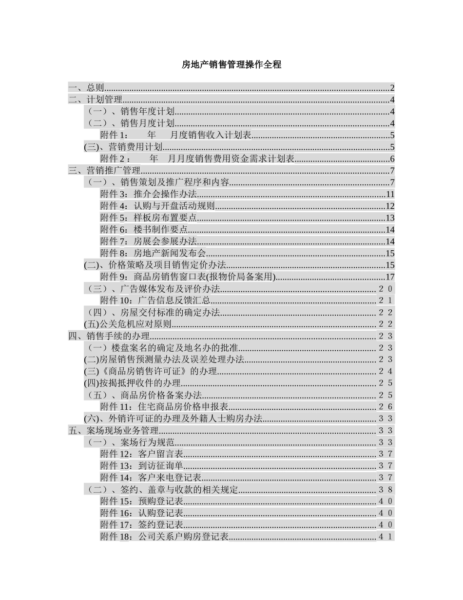 房地产销售推广管理操作全程_第1页