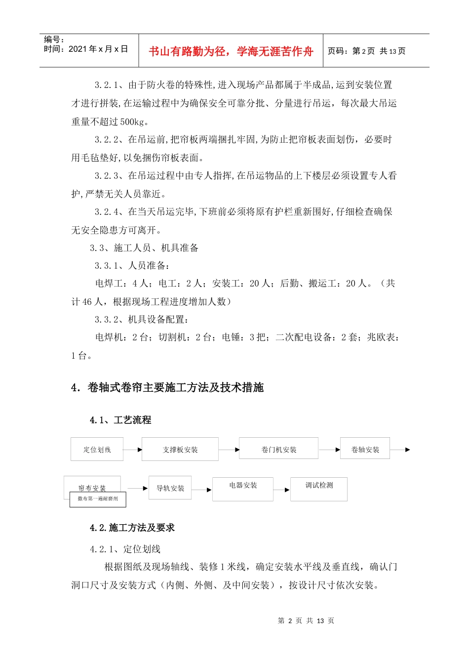 防火卷帘施工方案_第3页