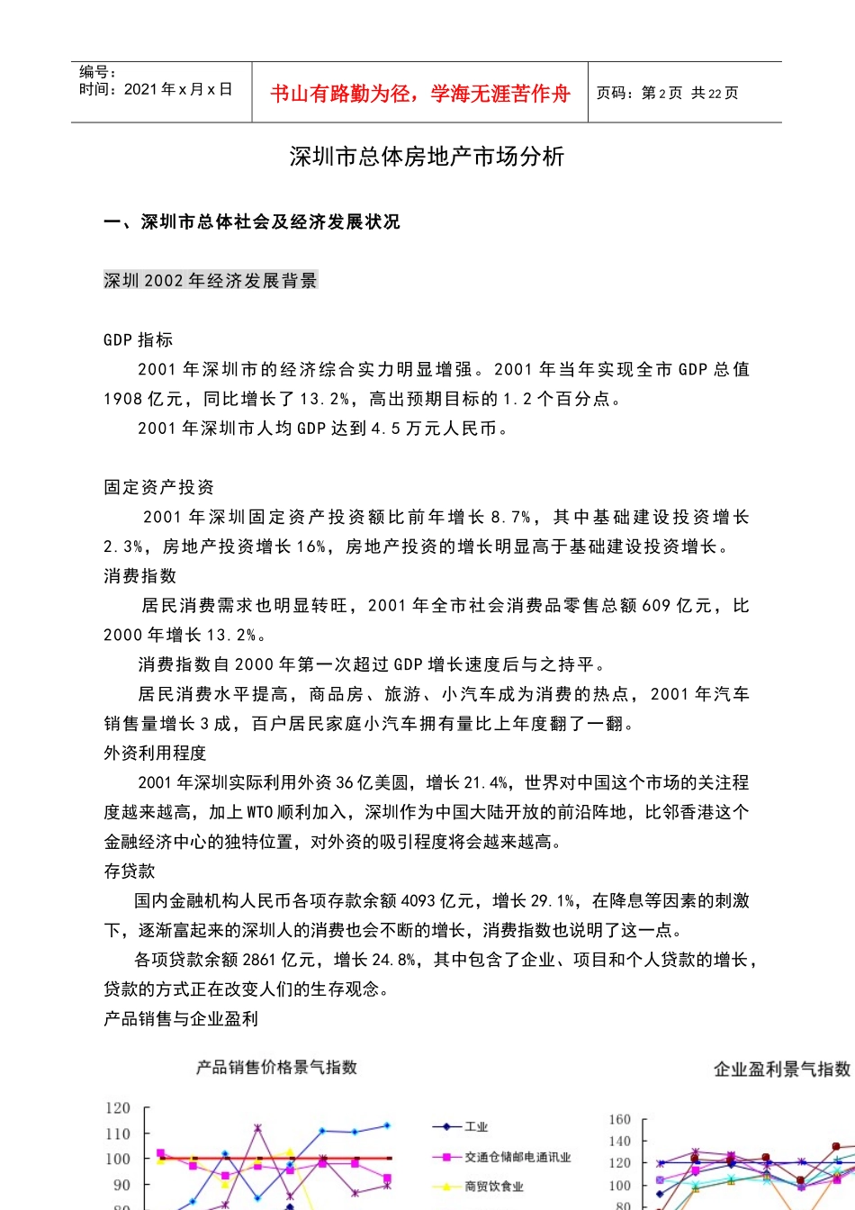 深圳总体房地产市场调研报告_第2页