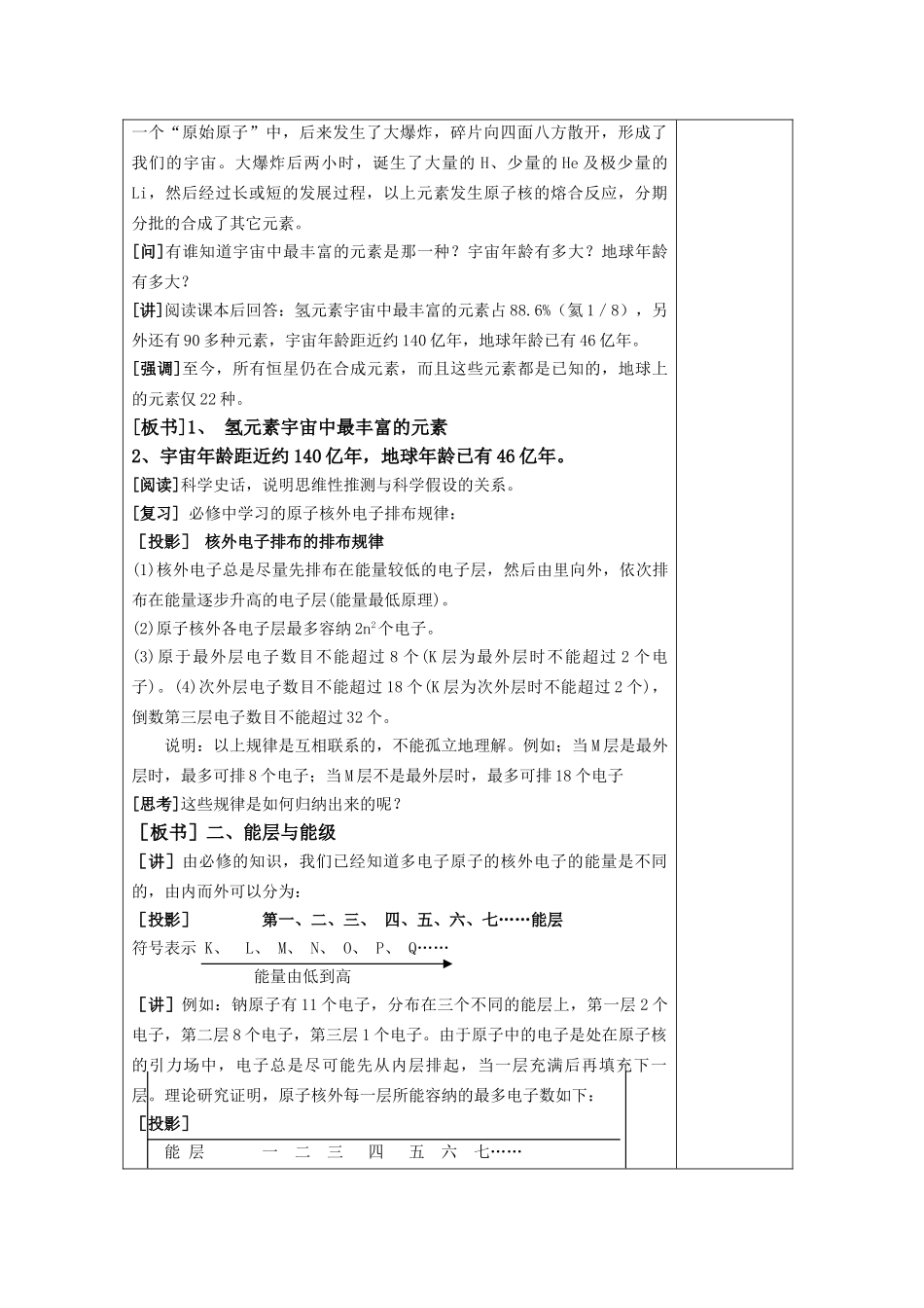 (部资料）江苏省平潮高级集体备课教案—选修3 《第一章 原子结构与性质》全章教案 第一节　原子结构doc--高中化学 _第3页