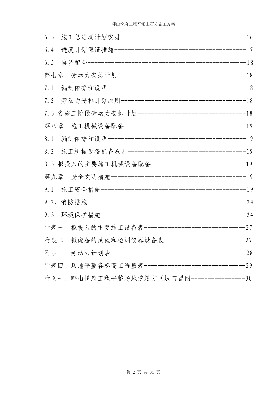 畔山悦府工程平场土石方施工方案_第2页