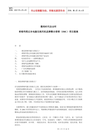 数码时代自由听整合营销项目提案