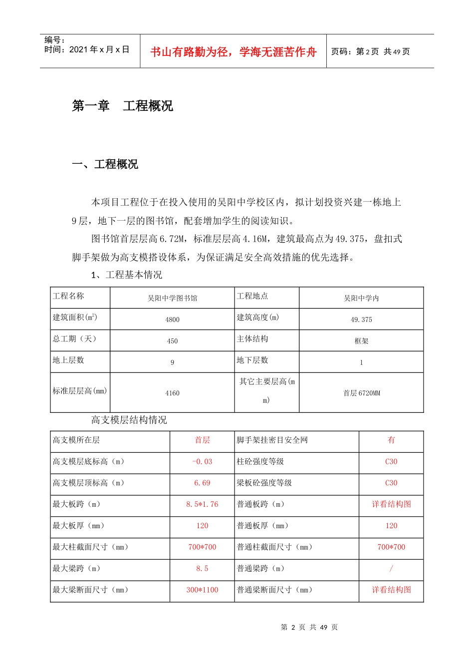 盘扣式(承插式)高支模施工方案_第2页