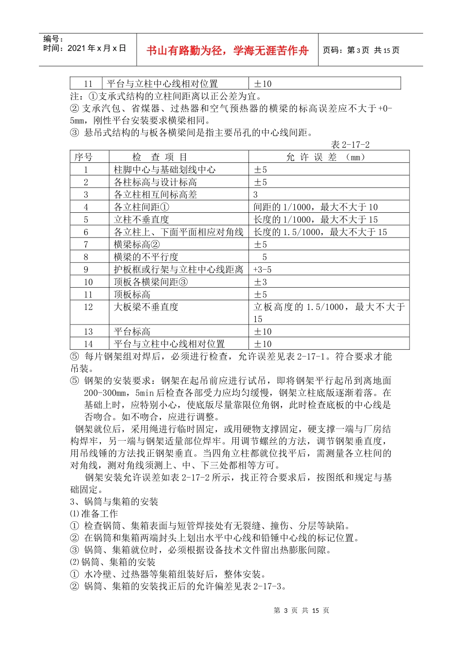 热电厂35吨锅炉安装工程施工方案_第3页