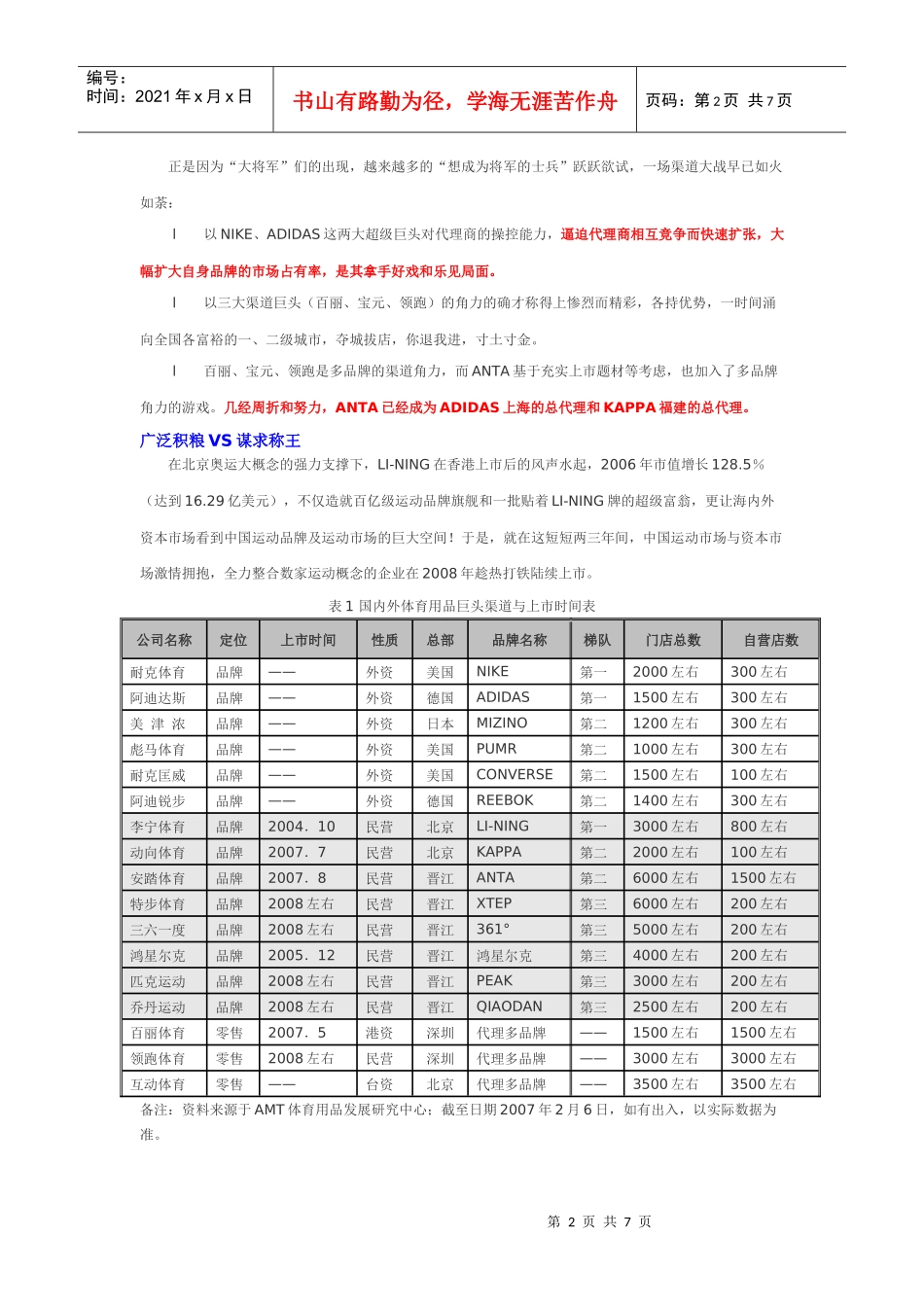 渠道暗战：体育用品企业的股市“鸿门_第2页