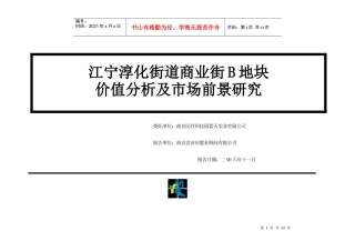 某商业街B地块土地价值分析及市场前景研究46页