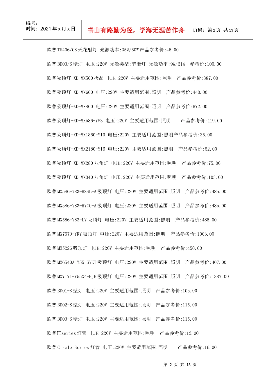 灯具、卫浴、空调器价格调查_第2页