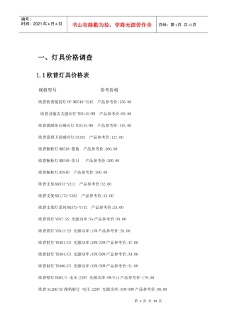 灯具、卫浴、空调器价格调查