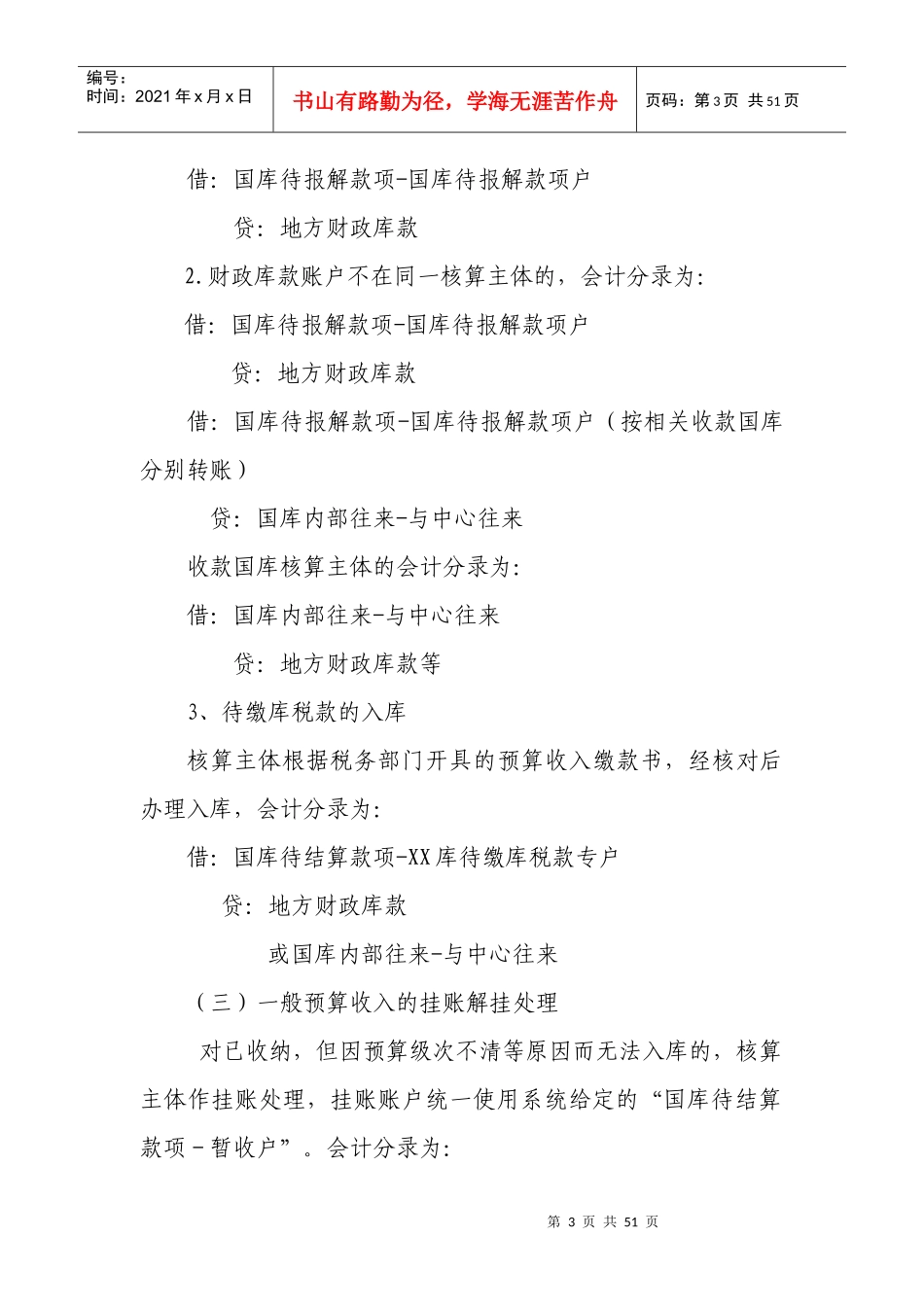 论吉林省国库会计数据集中系统业务操作规程实施细则_第3页