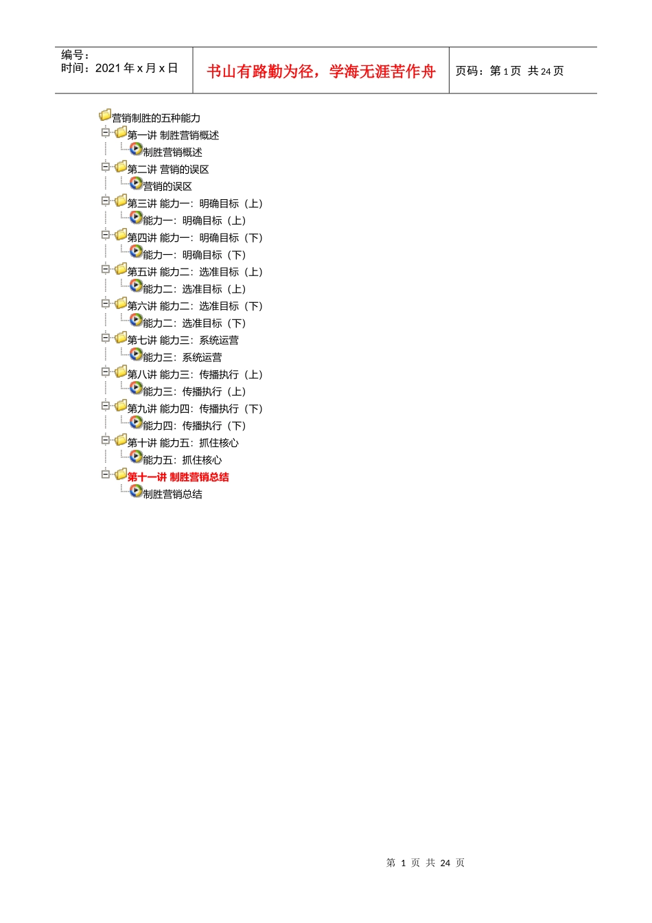 营销制胜的五种能力_第1页