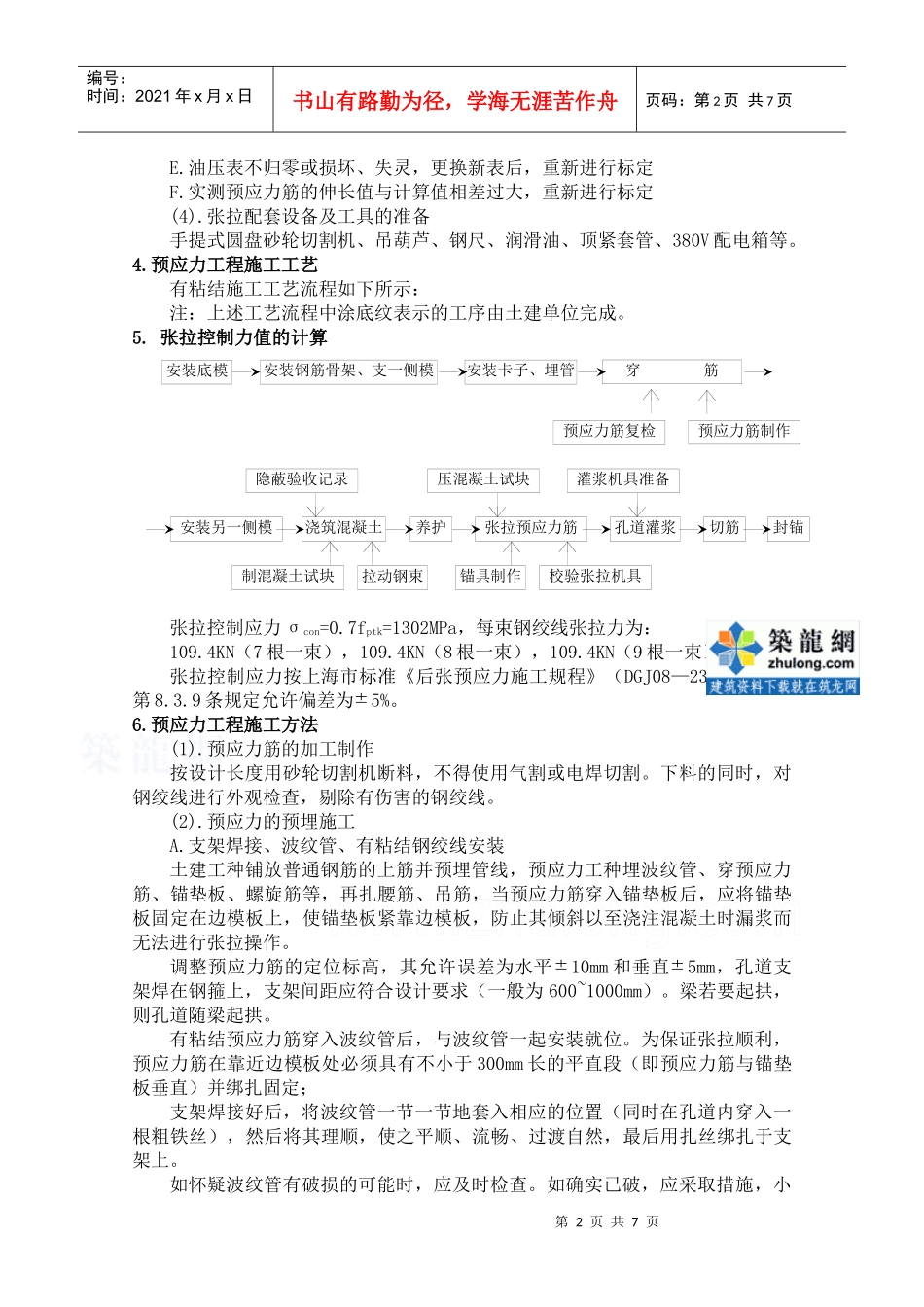 某有粘结预应力工程施工方案_第2页