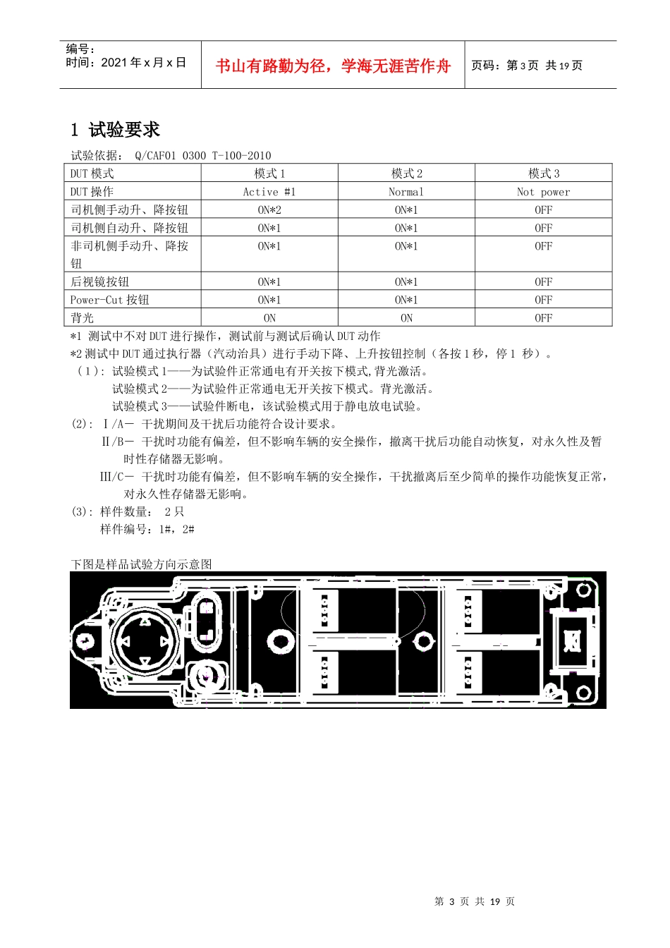 汽车电动窗开关EMC预测试计划_第3页