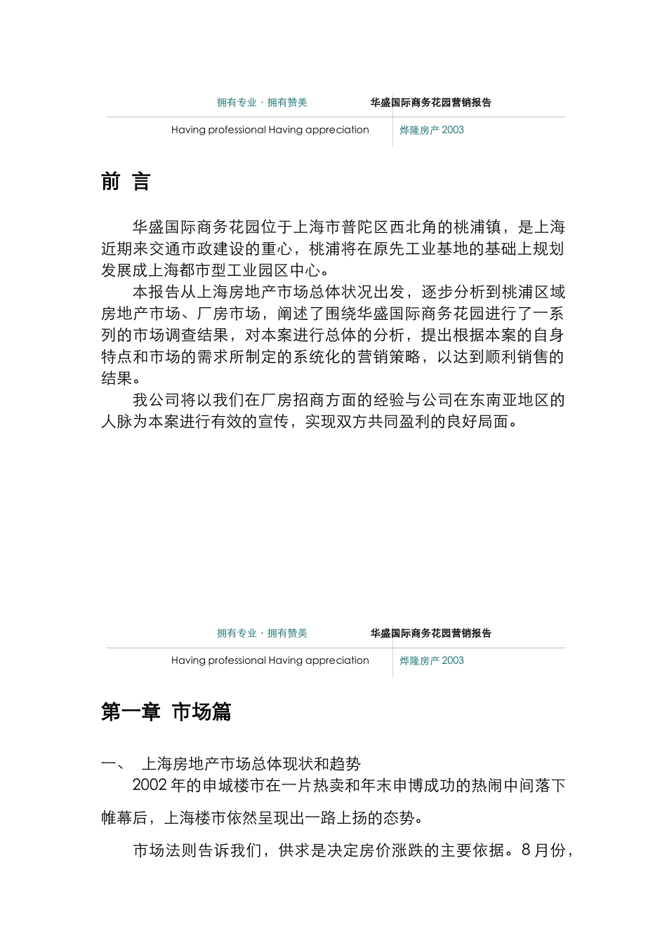 某国际商务花园营销报告_第1页