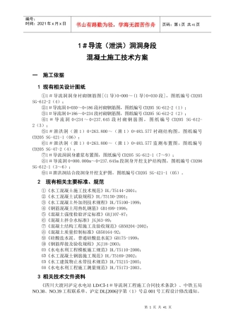 洞身段衬砌混凝土施工方案
