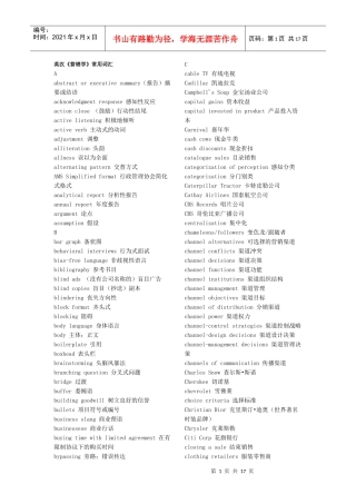营销学英语词汇全