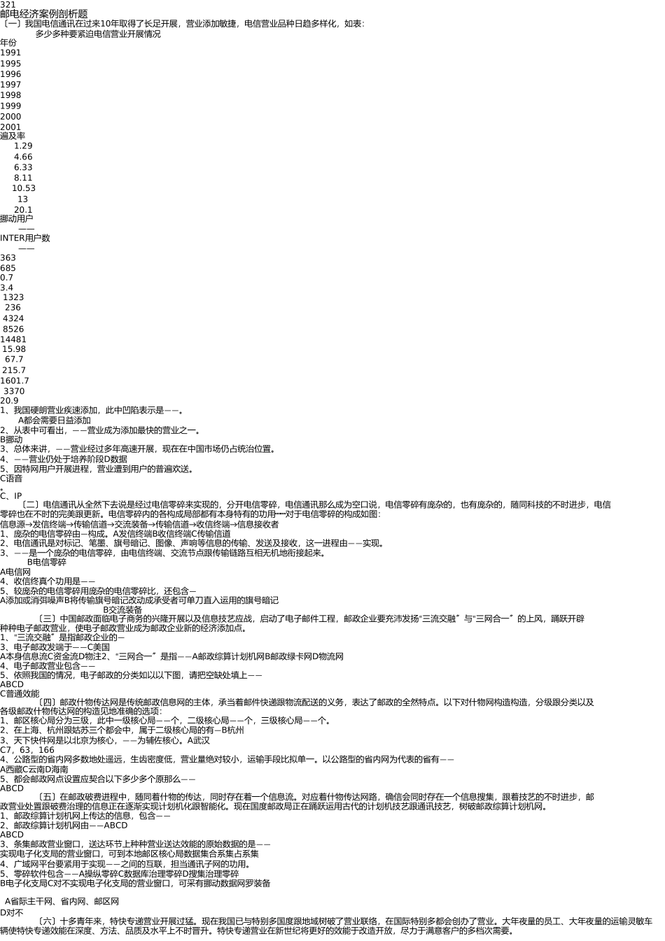 邮电经济案例分析 _第1页