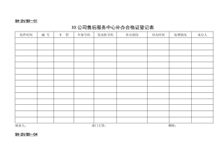 综合服务部表格1-10doc9