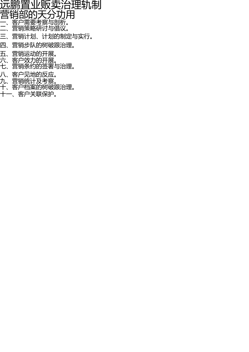 远鹏置业销售管理制度 _第1页