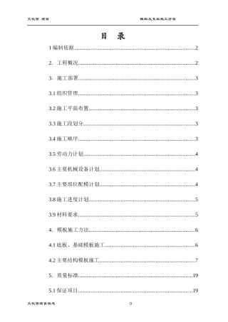 文化宫模板施工方案
