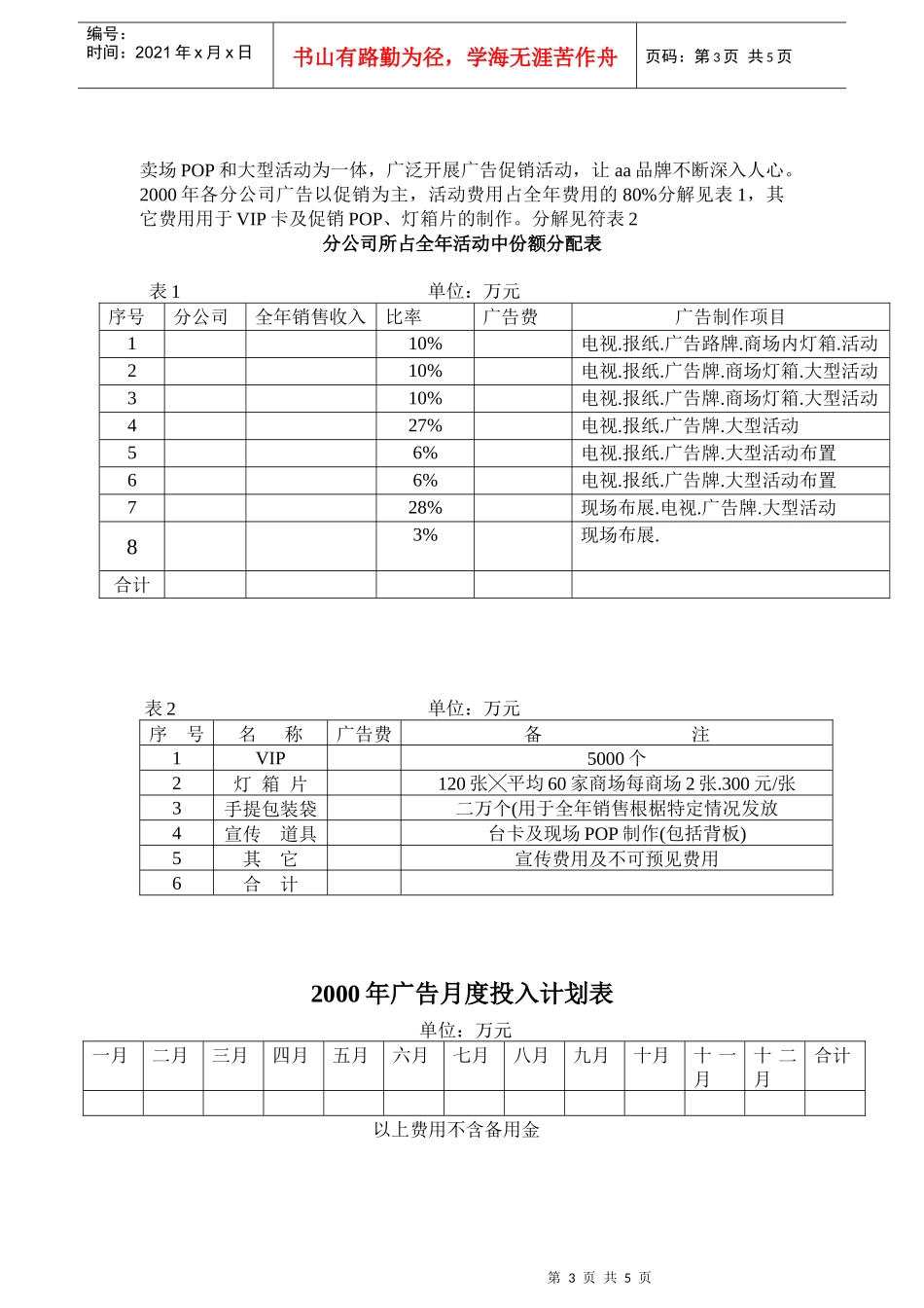 服装企业营销策划书_第3页